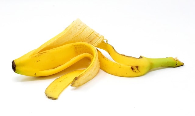 Banana Peel on white background