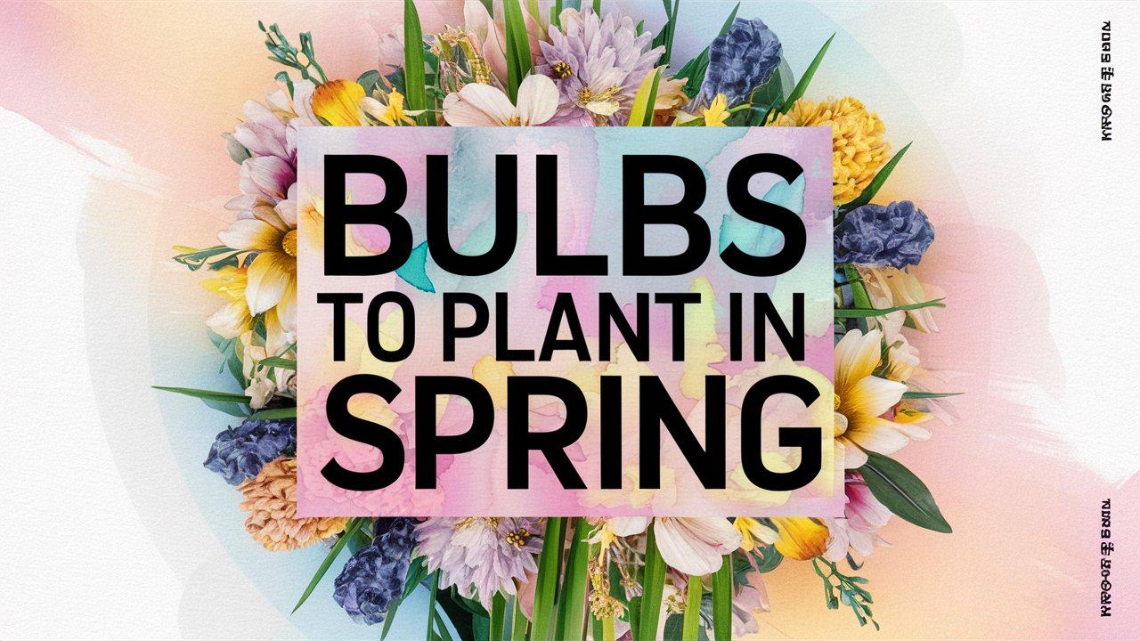 Bulbs To Plant In Spring