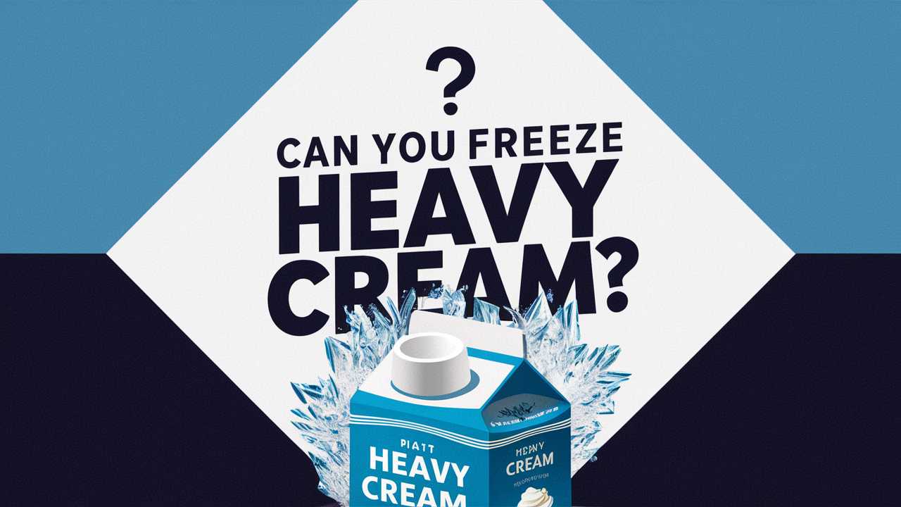 Can You Freeze Heavy Cream