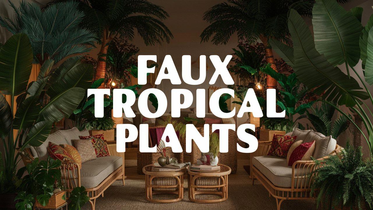 Faux Tropical Plants