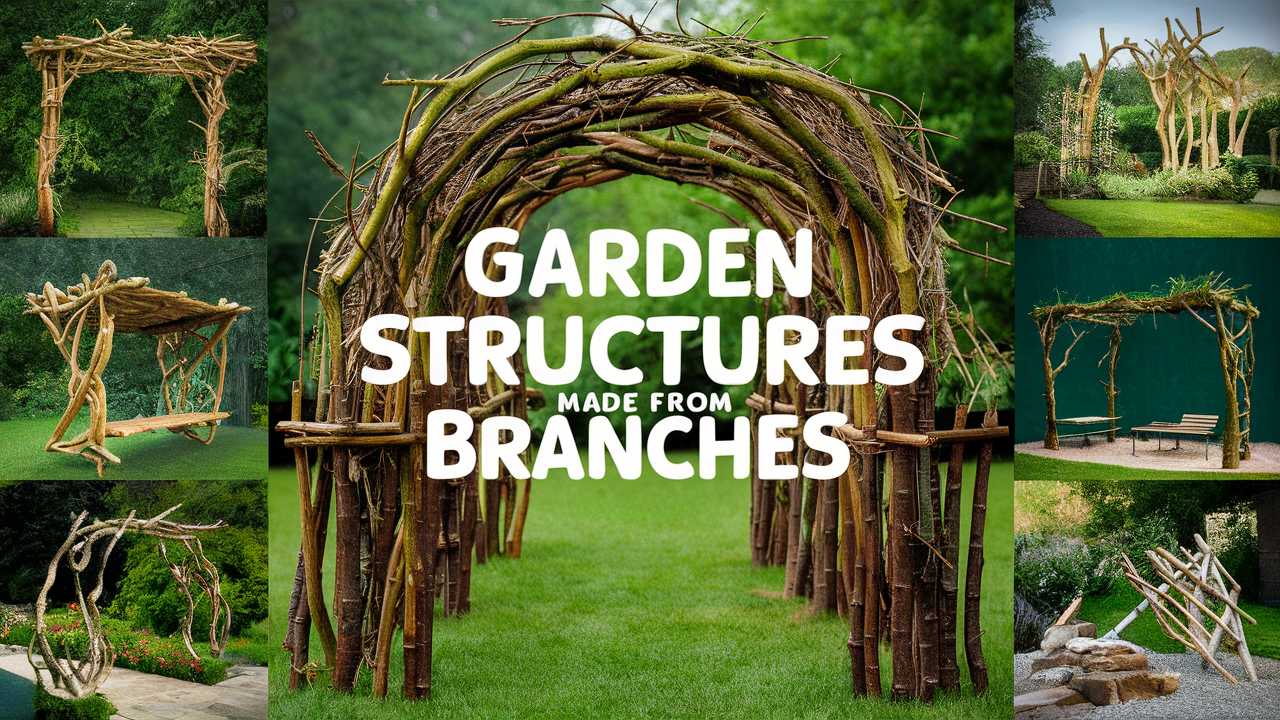 Garden Structures Made From Branches