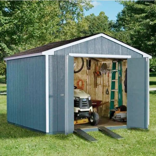 Handy Home Products Installed Princeton 10 ft. x 10 ft. Wood Storage Shed with Driftwood Shingles