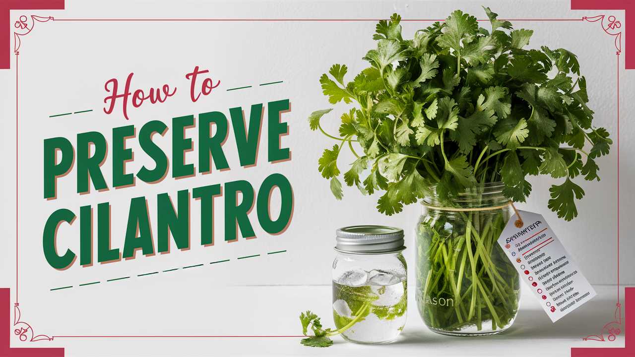 How To Preserve Cilantro