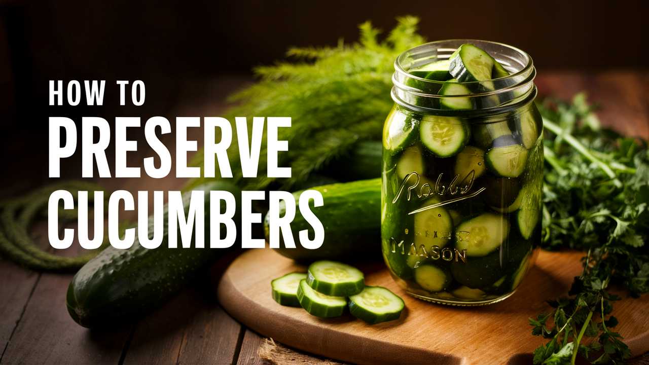 How To Preserve Cucumbers