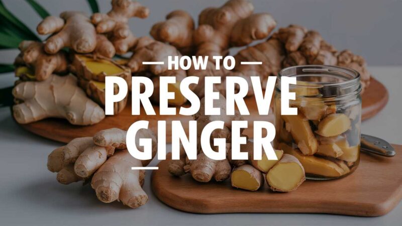 How To Preserve Ginger