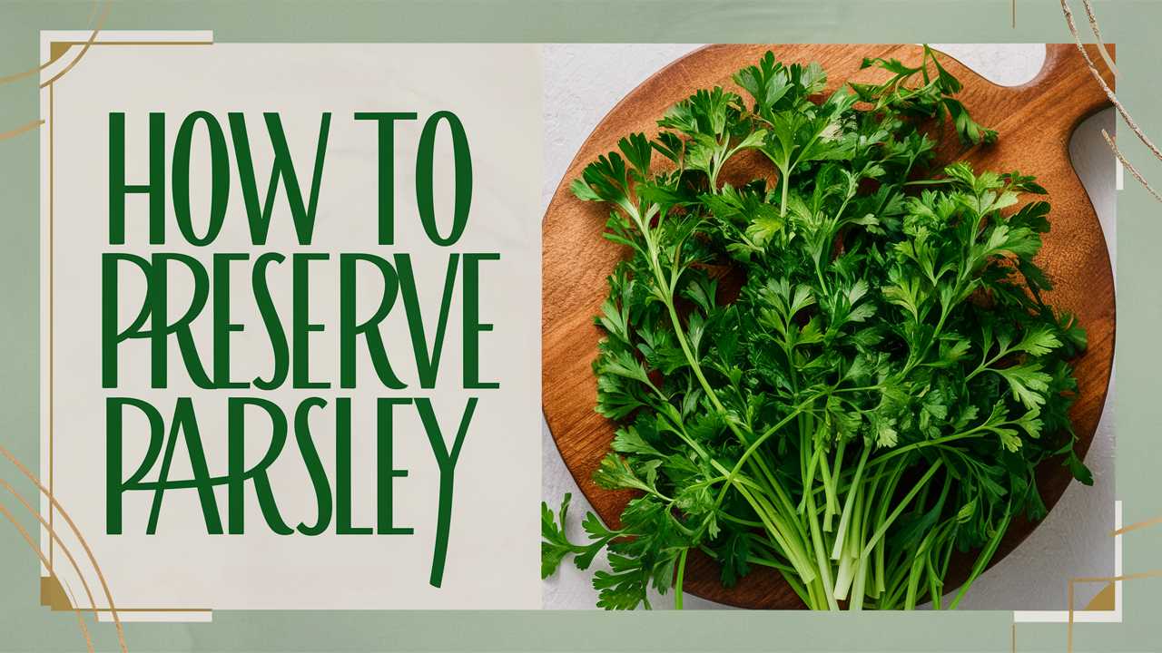 How To Preserve Parsley