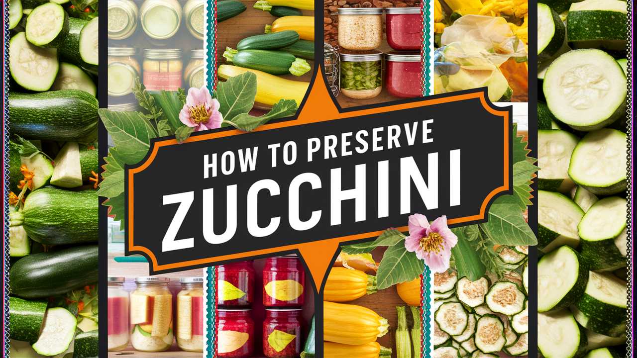 How To Preserve Zucchini