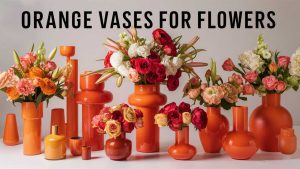 Orange Flower Vases