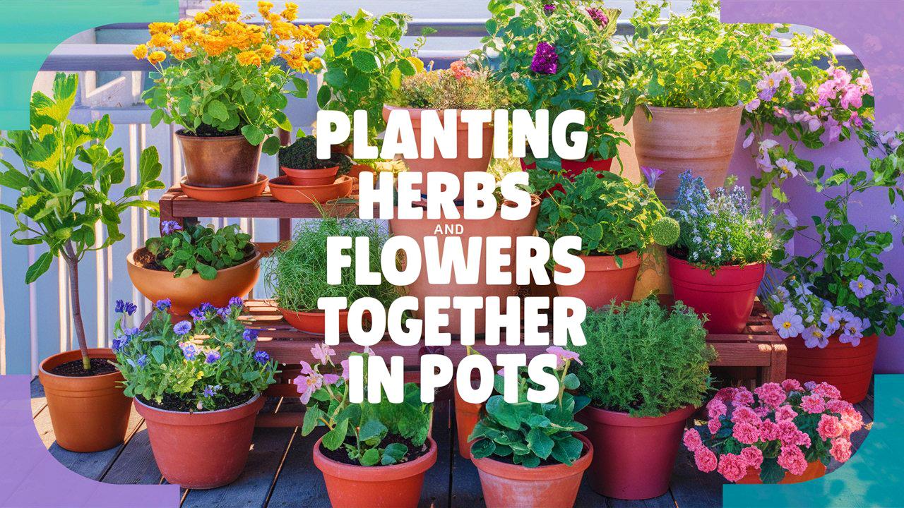 Planting Herbs and Flowers Together in Pots