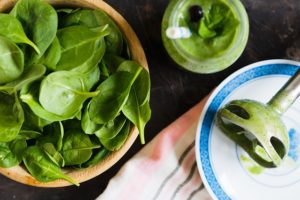 Harvesting Spinach