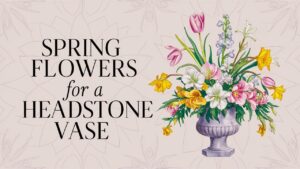 Spring Flowers For A Headstone Vase