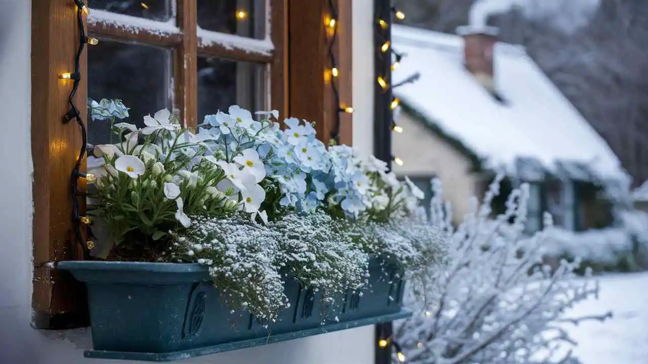 Winter Flower Window Box