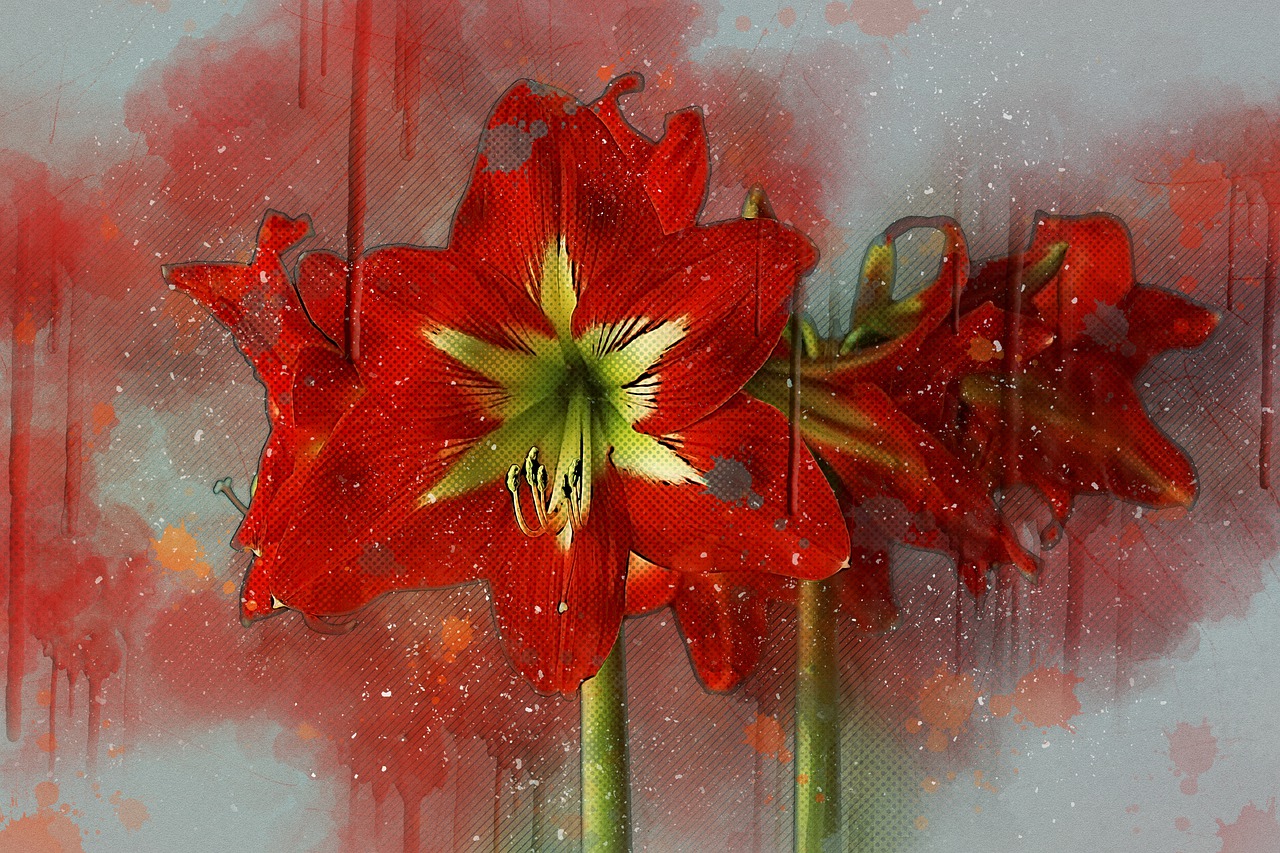 Amaryllis Painting