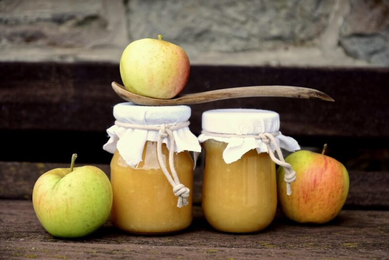 apples, fruit, applesauce, preserve, cook, organic