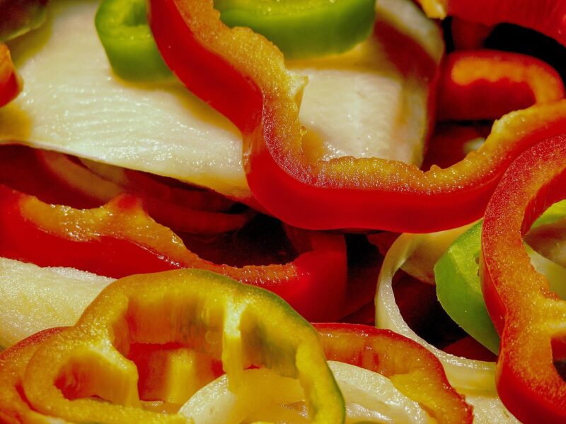 bell pepper, bell peppers, food, red peppers, green peppers
