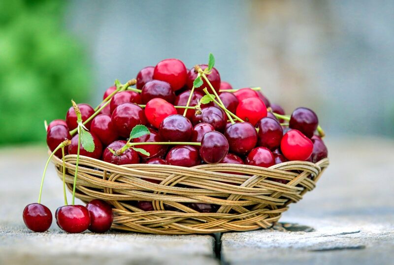 cherry, basket, berry, ripe, dessert, sweet, red, harvest, vitamins, cherry, cherry, cherry, cherry, cherry