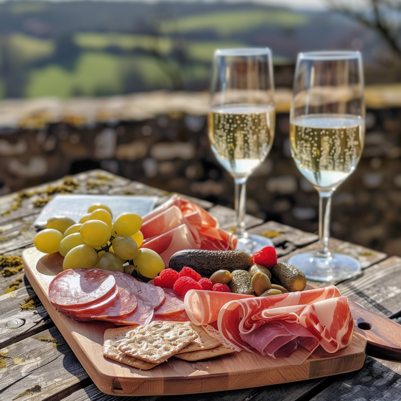 charcuterie, ham, meat, food, board, grapes, salami, snack, wine, deli, olives, prosecco, champagne, drink, summer, sparkling wine, glass, outdoors, nature, ai generated, charcuterie, charcuterie, charcuterie, charcuterie, charcuterie, snack, wine, deli, deli, champagne, sparkling wine