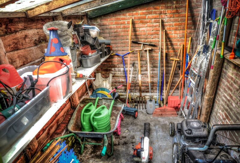 shed, garden, tools