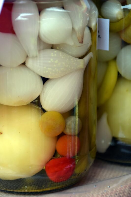 pickled vegetables, onion, pickles, peppers, food, vegetable, jar, cucumber, marinate, traditional, preserve, vinegar, pickle, grocery, tomato