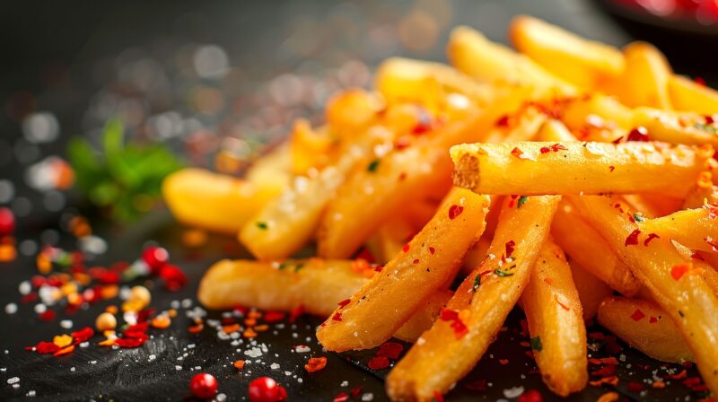 ai generated, french fries, fried potatoes, snack, fast food, potatoes, chips, strips, golden brown, crispy, salty, savory, food