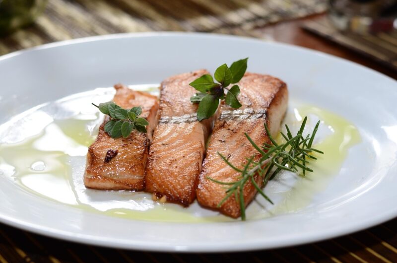 salmon, lunch, fish, nature, food